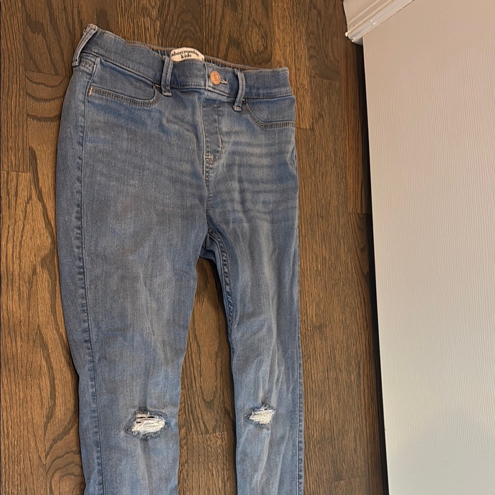 Abercrombie Kids Blue Skinny Jeans Distressed